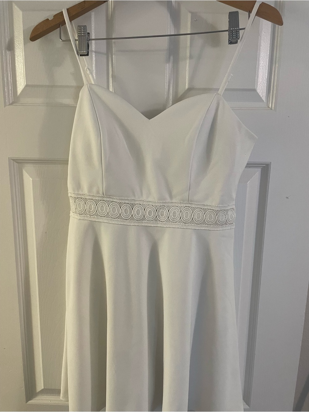 White Spaghetti Strap A-Line Dress - Marylin Monroe Look